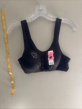 Comfort Support Front-Closure Black Wireless Bra